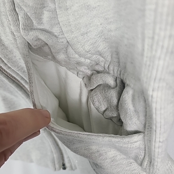 Lululemon Women’s Cuddle Up Heathered White Jacket Zip Up Sz 4 - Picture 5 of 7